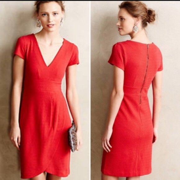 NWOT Anthropologie Maeve red dress - Picture 1 of 5